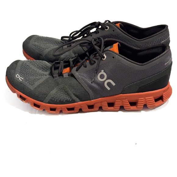 On Cloud X Running Shoes is Rust/Rock size 11 - Picture 6 of 9